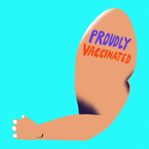 Proudly Vaccinated Arm Flex GIF