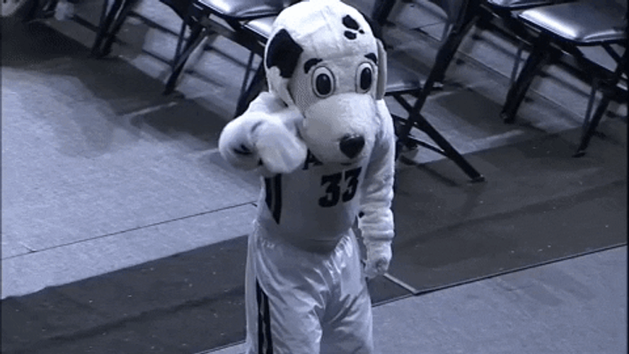 Providence Dancing Dog Mascot GIF