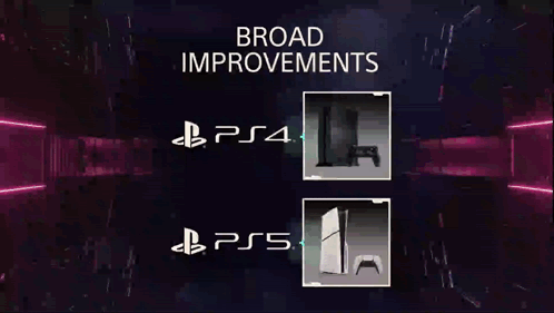 PS4 Pro and PS5 Pro on Purple Background