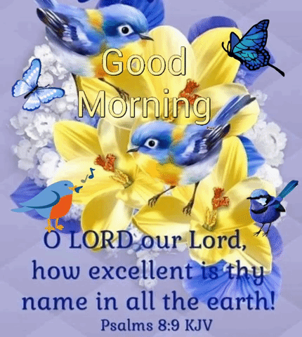 Psalms 8:9 Bible Verse Good Morning Blessings GIF