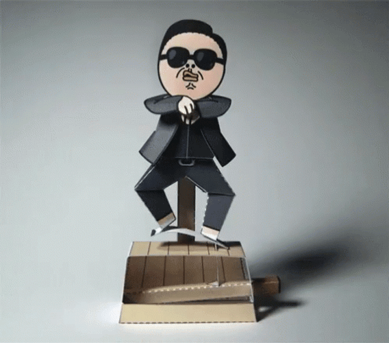 Psy Gangnam Style Paper Machine GIF