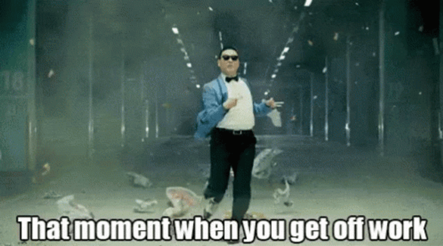 Psy Leaving Work GIF