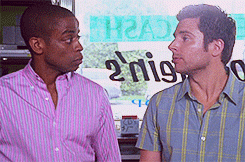 Psych Gus And Shawn Spencer Pointing Each Other GIF