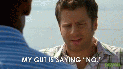 Psych Shawn Spencer My Gut Is Saying No GIF