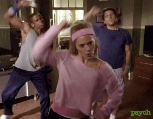 Funny Psych Gus And Shawn Dance Class GIF