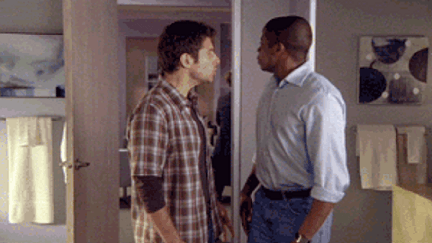 Psych Gus And Shawn Spencer Dancing Together GIF