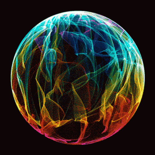 Psychedelic 3D Crystal Ball GIF