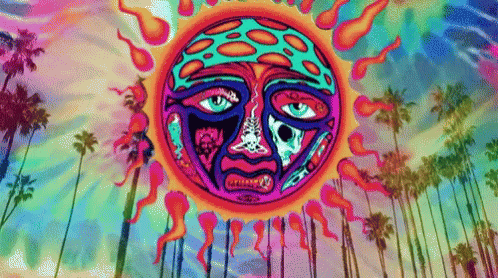 Psychedelic Art Acid Trip Sun GIF