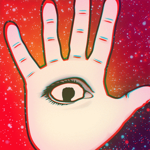 Psychedelic Seer Hands GIF