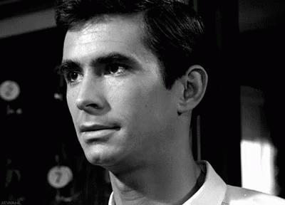 Anthony Perkins Psycho Weird Smile GIF