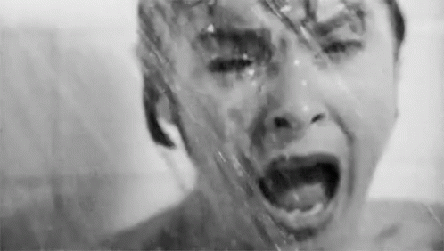 Psycho Attack Shower Room Screaming GIF