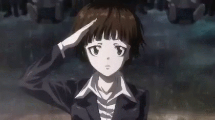 Psycho Pass Akane Tsunemori Roger Salute GIF