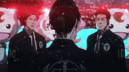 Psycho Pass Ginoza Anime Snow Police GIF