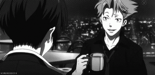 Psycho Pass Shuusei Kagari Coffee GIF