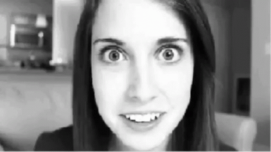 Psycho Woman Holding Knife GIF