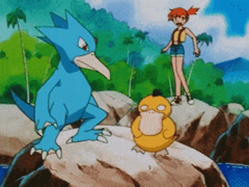 Psyduck And Golduck Interaction With Misty GIF