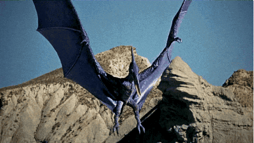 Pterodactylus Flapping Its Wings GIF