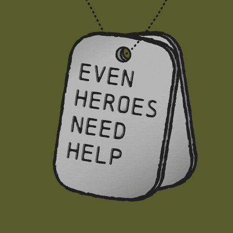 Ptsd Even Heroes Need Help Dogtag GIF