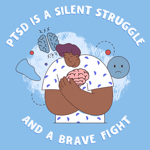 Ptsd Silent Struggle Graphic Design GIF