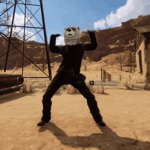 Pubg Character Bear Head Dancing GIF