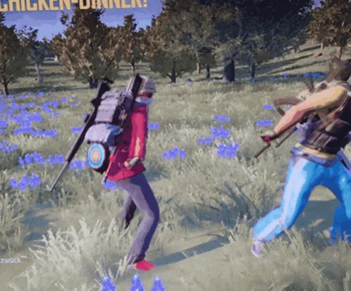 Pubg Characters Dancing Chicken Dinner GIF