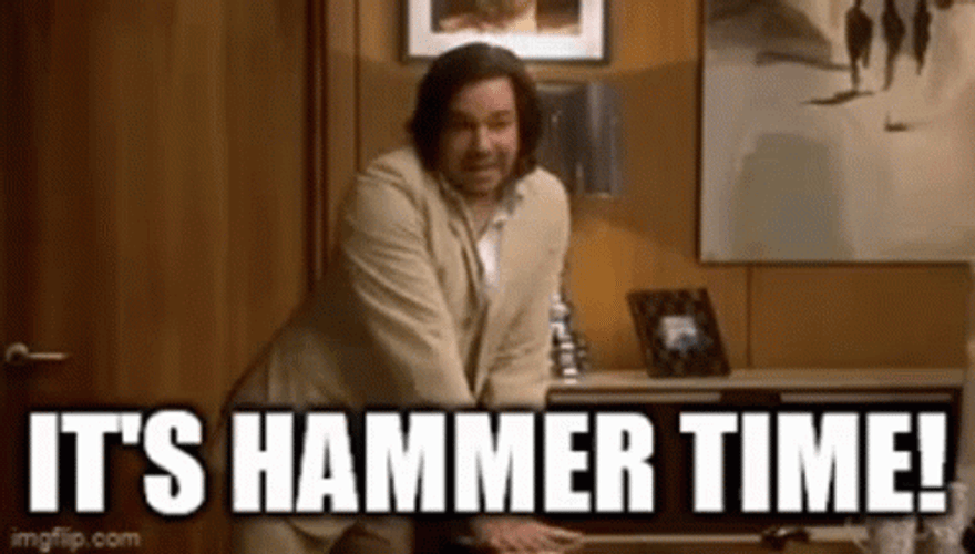 Pucker Up Boys It's Hammer Time GIF