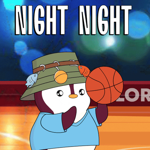 Pudgy Penguin Basketball Night Night Taunt GIF