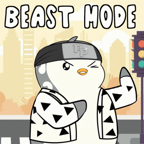 Pudgy Penguin Beast Mode GIF