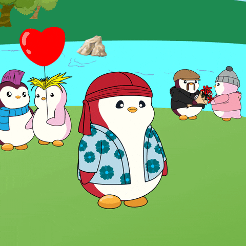 Pudgy Penguin Bummed At Valentines Day GIF