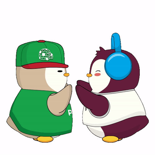 Pudgy Penguin Chest Bump GIF