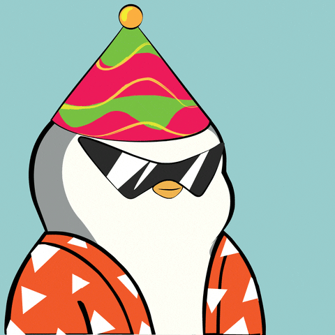 Pudgy Penguin Eating Rice Ball GIF