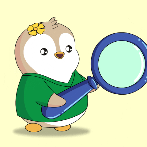 Pudgy Penguin Finding Mysterious GIF