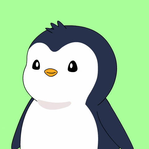 Pudgy Penguin Flying Kiss Love Me GIF