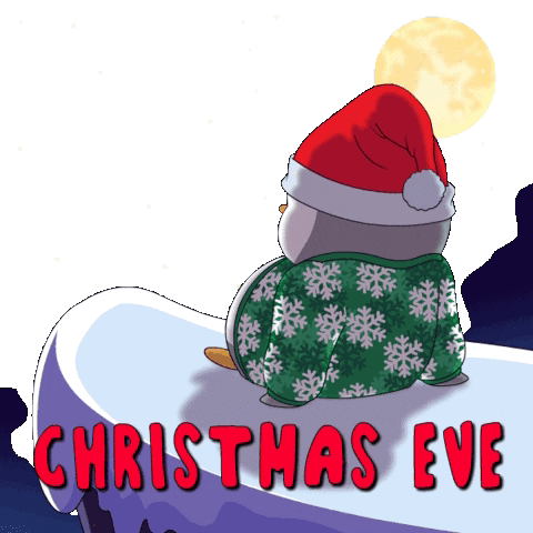 Pudgy Penguin Happy Christmas Eve GIF