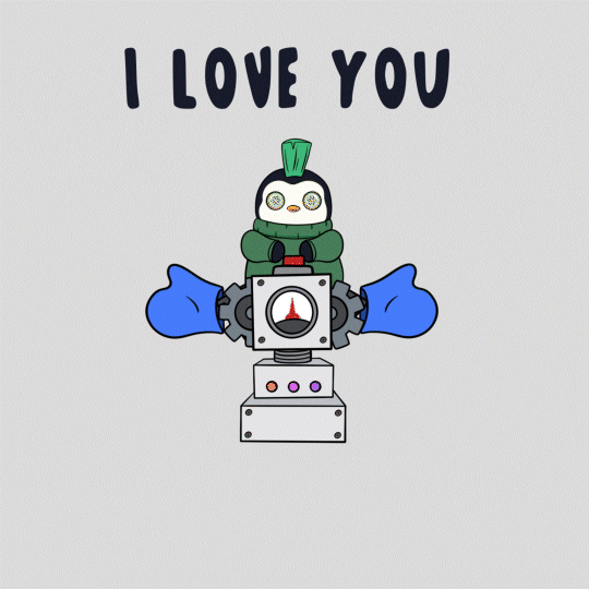 Pudgy Penguin Love Me Meter GIF