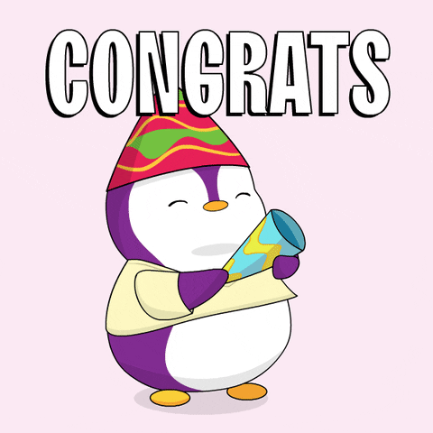 Pudgy Penguin Party Well Done Congratulations GIF