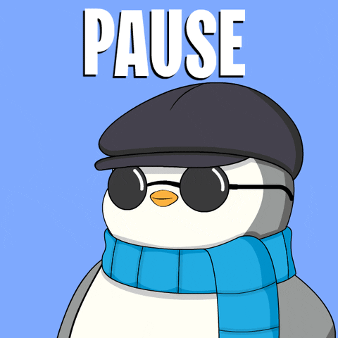 Pudgy Penguin Pause Taking Sunglasses Off GIF