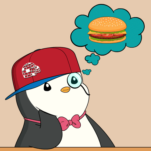 Pudgy Penguin Seems So Hungry Minding Food GIF