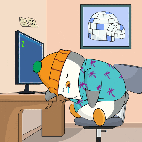 Pudgy Penguin Sleepy Meme GIF