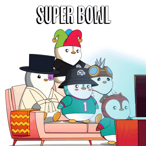 Pudgy Penguins Super Bowl Football Sunday GIF