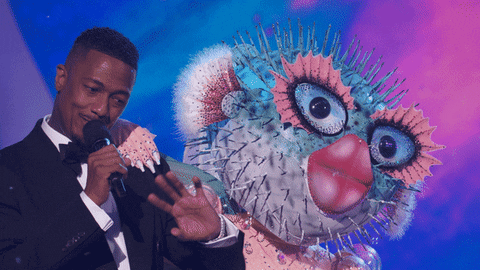 Pufferfish Masked Singer Costume Stare GIF