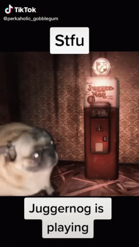 Pug Next to Juggernog Machine