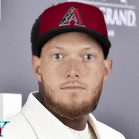 Puk Player Of Dbacks Looking At Camera GIF