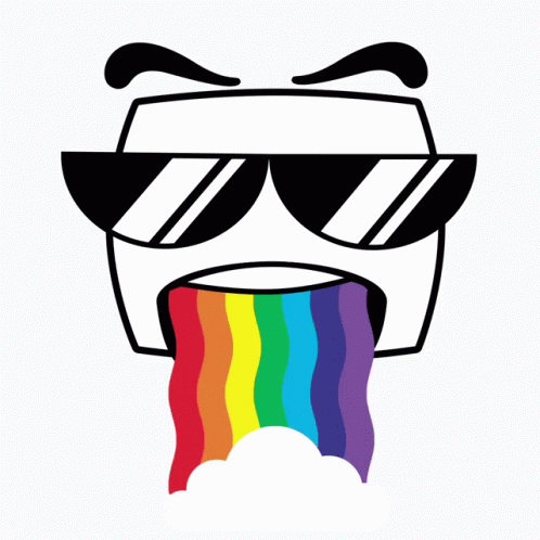 Puke Moving Rainbow GIF