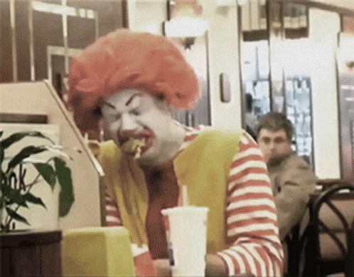Puking Eating Ronald Mcdonald GIF