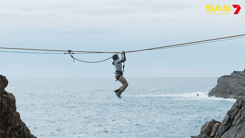 Pull Up Mid Air Zip Line GIF