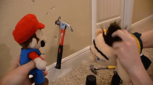 Pulling Hair Out Hand Puppets GIF