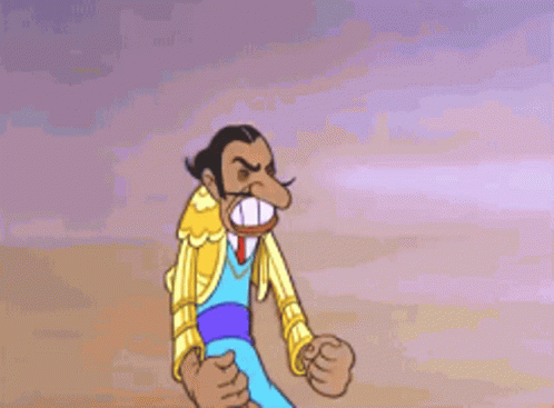 Cartoon Ferdinand Matador Pulling Hair Out GIF