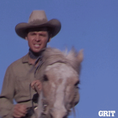 Pulling Up The Horse GIF