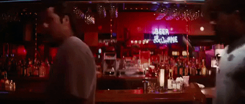 Pulp Fiction Bar Time GIF
